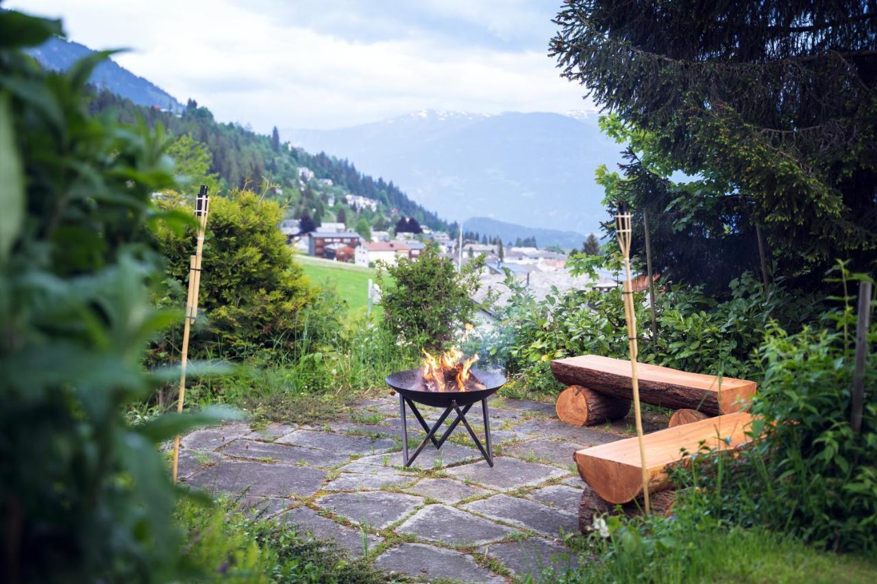 Charmantes Apartment Mit Grossem Garten .Kids4Free. Flims Kültér fotó